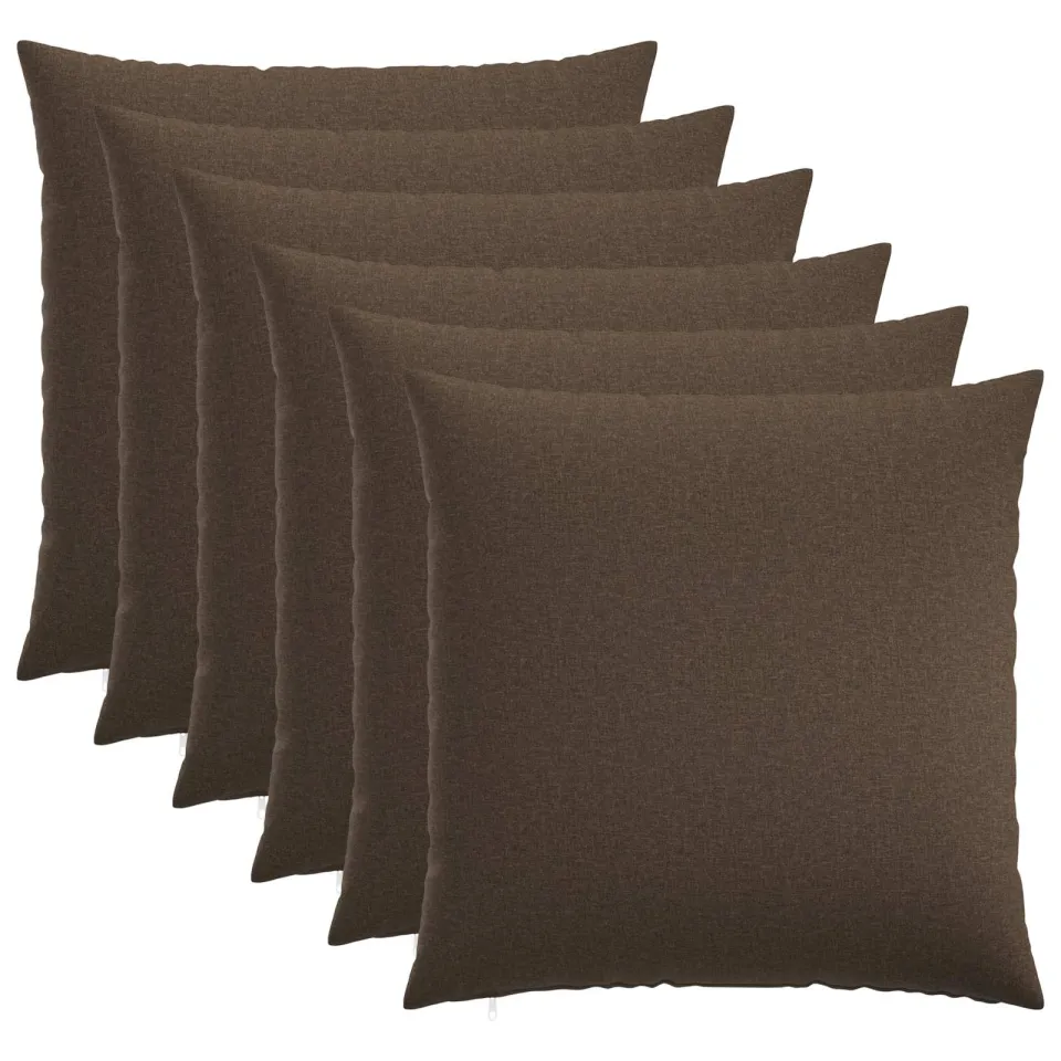 vidaXL Kussensloop 6 st HEERLEN Taupe 70 x 70 cm Stof, foto 3