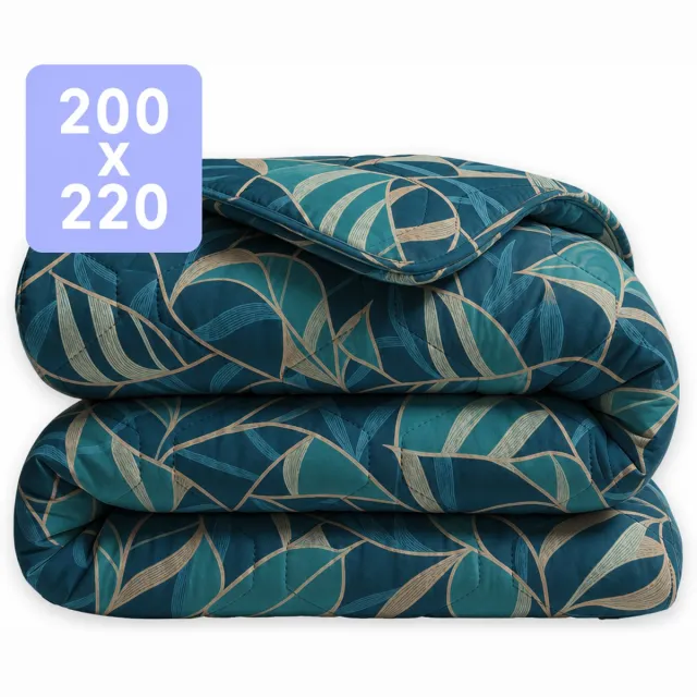 Happybed Dekbed zonder overtrek 200x220 - Wasbaar All Year - Bedrukt dekbed zonder hoes - Hoesloos Dekbed - Tweepersoonsdekbed - Golden Oase