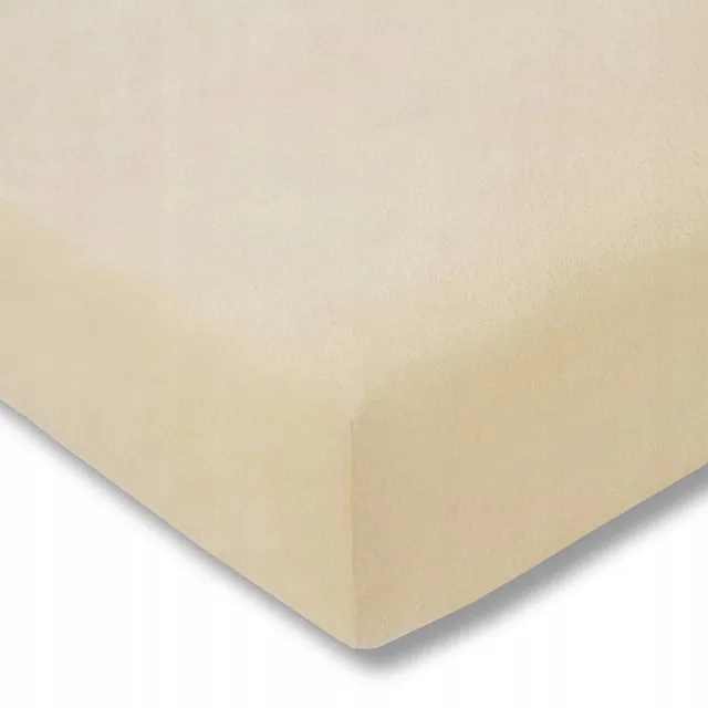 Estella Velours Hoeslaken met Elastiek - Duitse Kwaliteit Beige