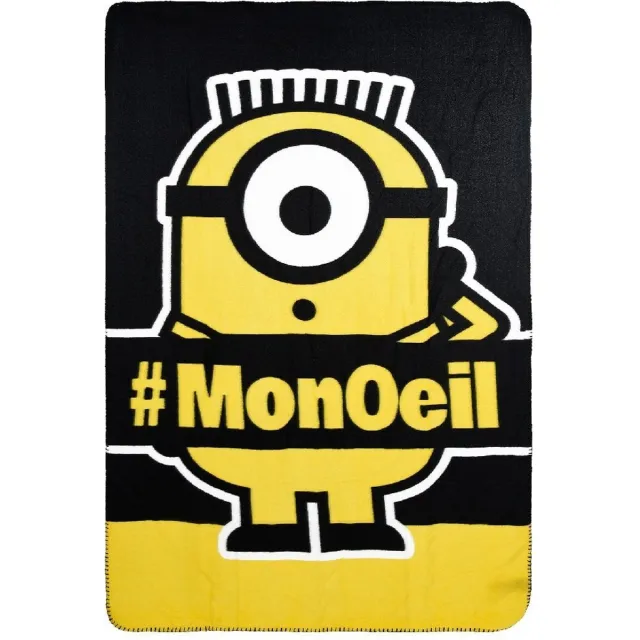 Minions fleece deken #MonOeil- 100 x 150 cm Blauw