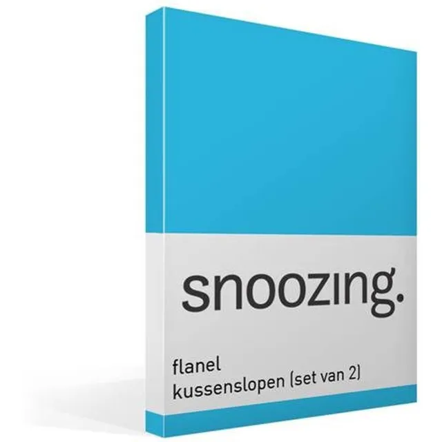 Snoozing flanel kussenslopen (set van 2) Turquoise 60x70 cm (170 turquoise)