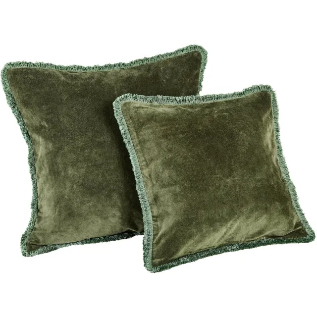 Loberon Kussenhoes set van 2 Maelis groen