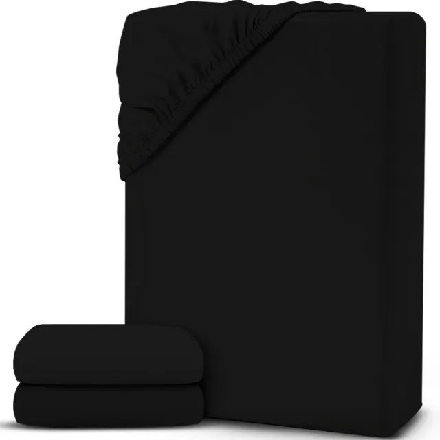 ApexArte® Matrasovertrek 160x200 - Dekbedovertrek - Hoeslaken - Matrasbeschermer - Extra Zacht - Zwart
