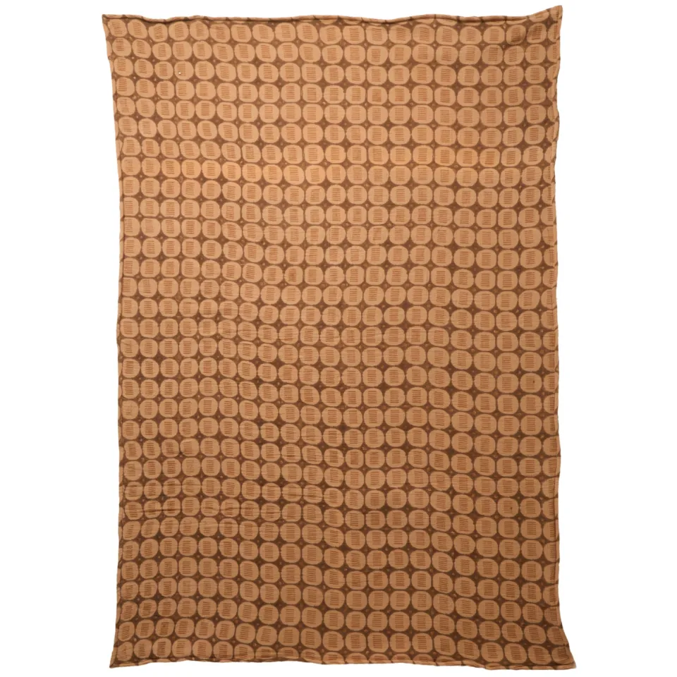 NOUS Living grafische plaid Kady 130x180 cm bruin/terra