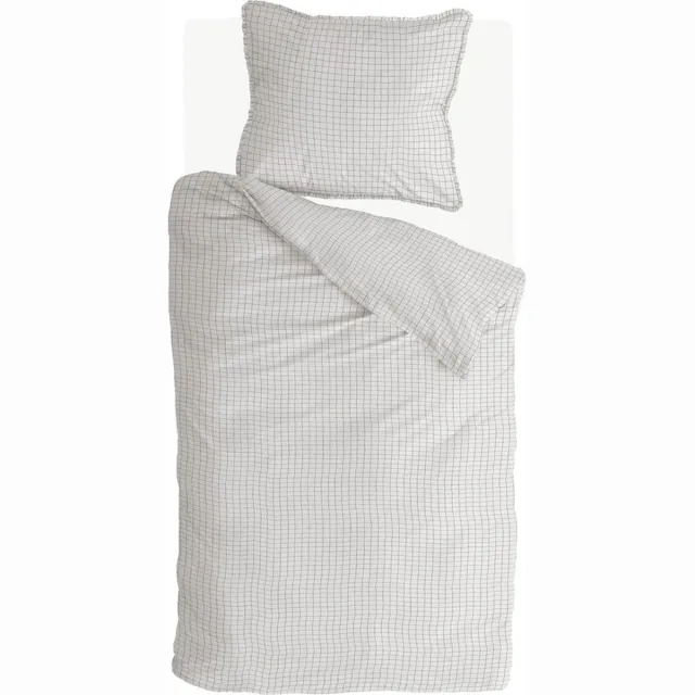 Walra Dekbedovertrek Crossed Lines - 140x220 - 100% Katoen (BCI) - Beige
