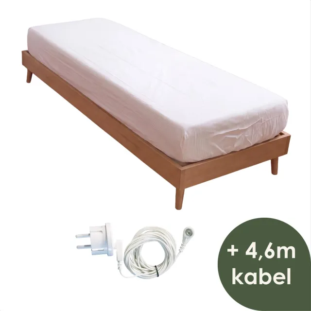 Earthle Earthing Hoeslaken - Aardingshoeslaken - Aardinghoeslaken - Aarden - Aarding - Grounding - Bio Katoen (200x90x30cm) Wit