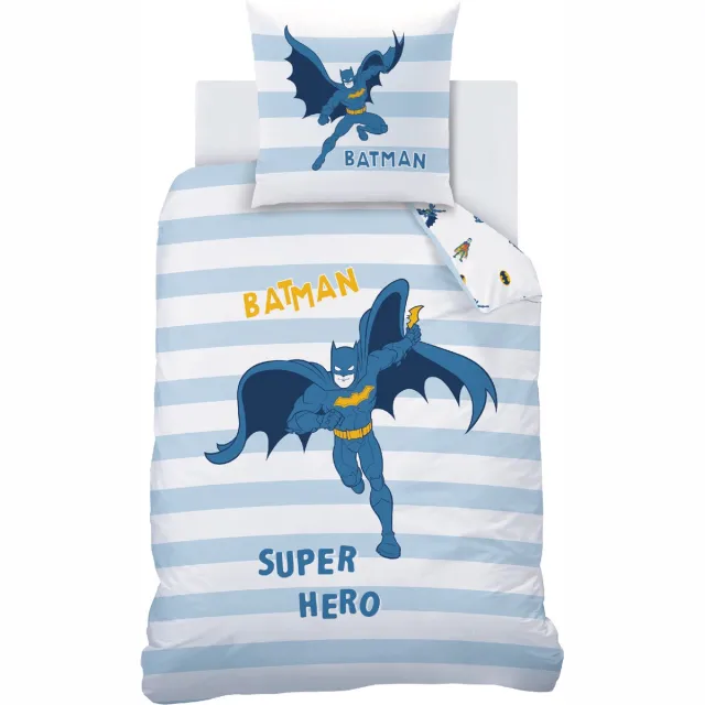 Batman Dekbedovertrek Super Hero - Eenpersoons - 140 x 200 cm - Katoen Wit