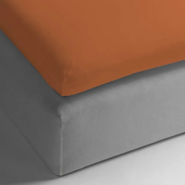 Heckettlane HnL Living - Hoeslaken - Topper - Katoen Perkal - 90 x 210 cm - Terra