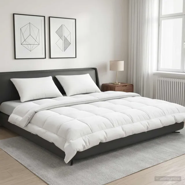 vidaXL Dekbed TRIER 240x260 cm 4 seizoenen 220 GSM Wit Hypoallergeen
