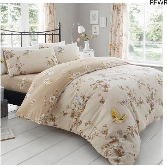 RFWR Bed Set met Dekbedovertrek en Kussensloop - Luxe Polyester-Katoen Natuurlijk