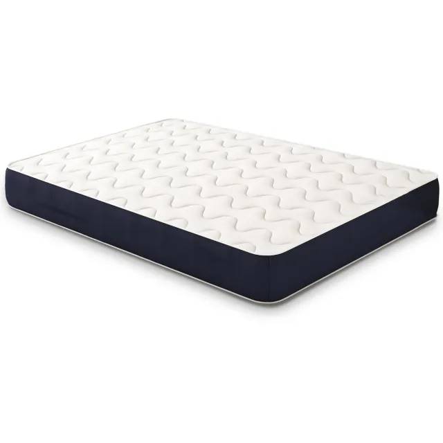 White Stone The White Stone Matras 90x200 cm van hypoallergeen Waterfoam, 14 cm | Vulling van katoen en hoes van ademend 3D-stof, anti-huisstofmijt en schimmelwerend | Gemaakt in Italië Bianco, Blu