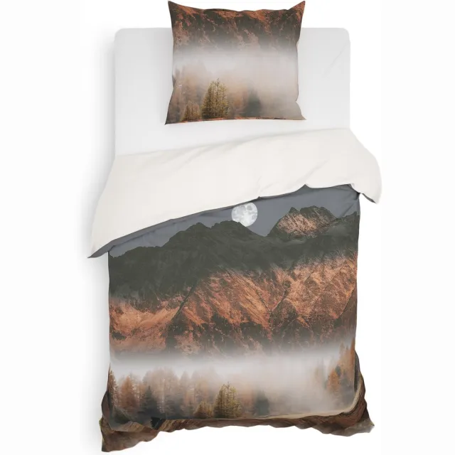Heckettlane Heckett & Lane Wilsey Dekbedovertrek - Eenpersoons - 140x200/220 cm - Dark Grey