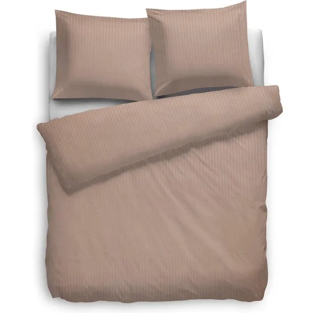 Heckettlane HNL Refined Uni Stripe Dekbedovertrek - 200x200 + 2/80x80 cm - Misty Rose
