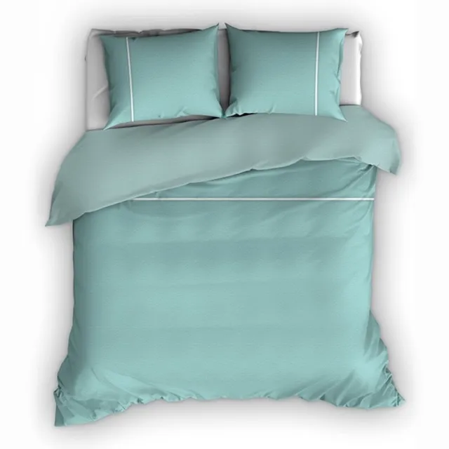 Romanette Duchesse - Flanel - Dekbedovertrek - Lits-jumeaux - 240x020/220 cm + 2 kussenslopen 60x70 cm - Mistygreen/wit