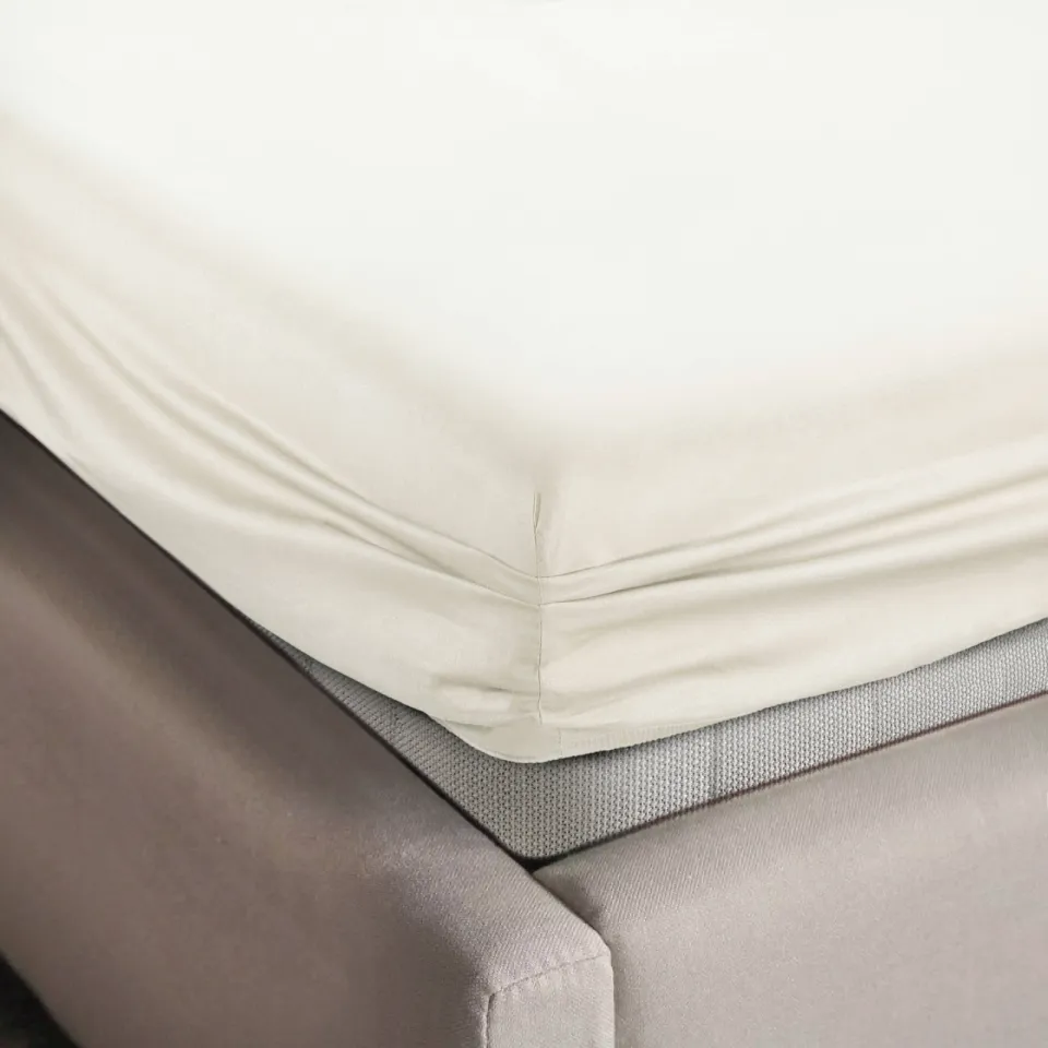 NOUS Living jersey hoeslaken ecru, foto 2