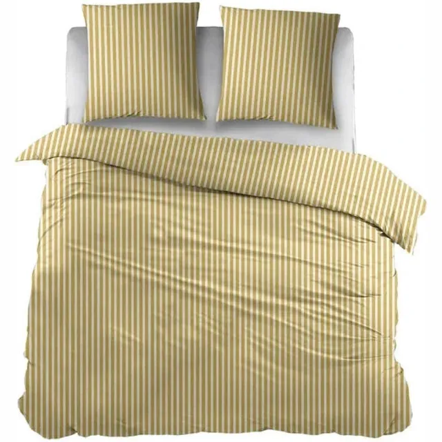 Sleepnight Dekbedovertrek Katoen Carine Yellow - 140 x 200/220 cm + 1 kussensloop - [Geel]