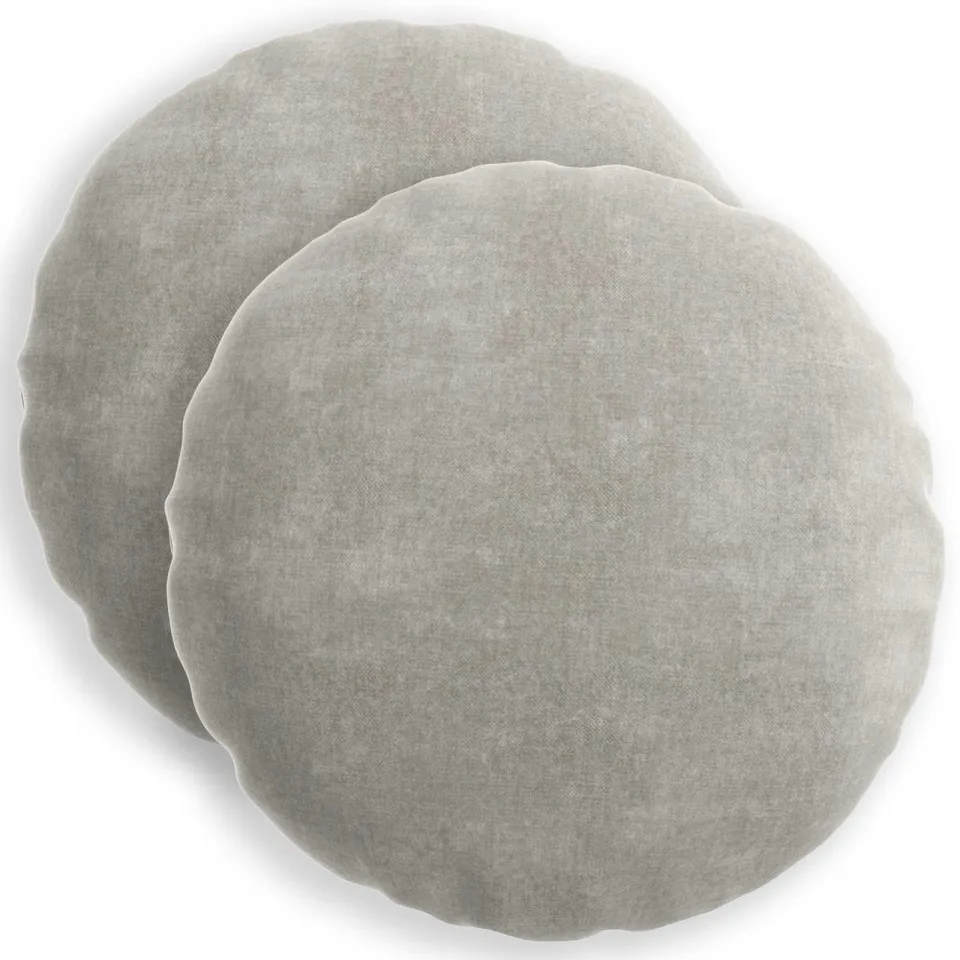 vidaXL Kussensloop 2 st HEERLEN Lichtgrijs Dia. 50 cm Chenille Stof, foto 3