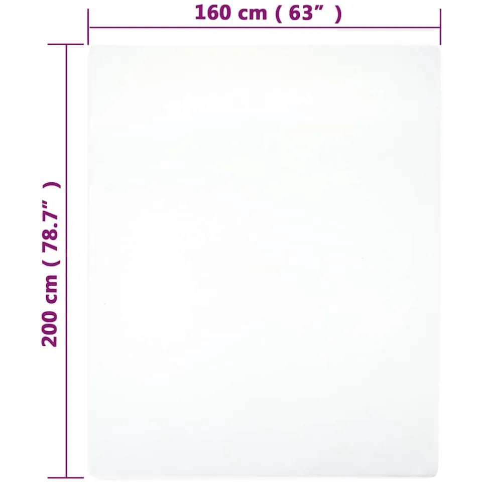 vidaXL Hoeslaken jersey 160x200 cm katoen wit, foto 3