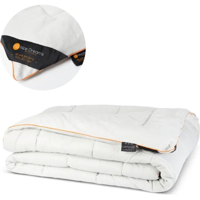 Nice Dreams 4D SPORTS - All Year Dekbed - Zelf Ventilerende Dekbed - Holle Vezels - Anti Allergisch - Lits Jumeaux - 240x220 CM Wit
