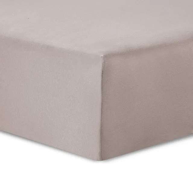 VISION home VISION Hoeslaken - Jersey katoen - Rekbaar, zacht en perfecte pasvorm - 90 x 200cm met 30cm hoekhoogte voor éénpersoons - Geschikt voor boxspring matras - Beige - 100% katoen Jersey - Oekotex gecertificeerd