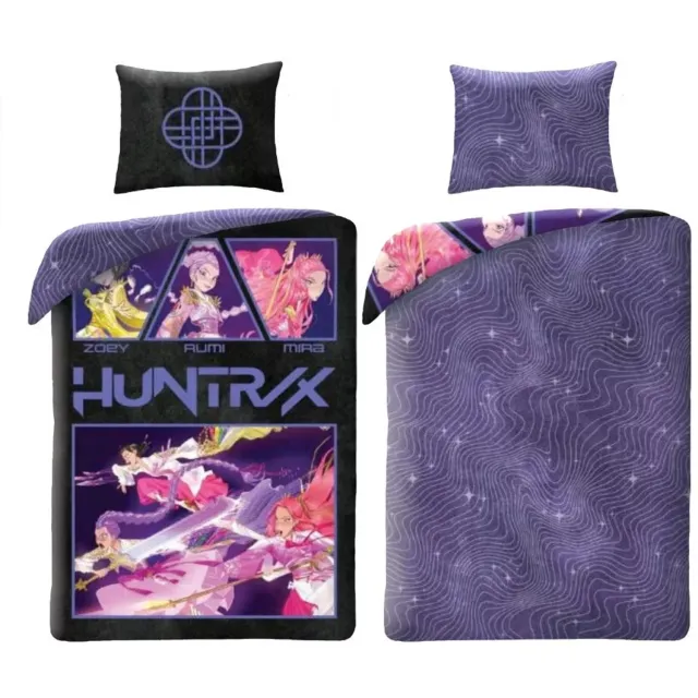 KPop Demon Hunters K-pop Demon Hunters dekbedovertrek Honmoon 140 x 200 cm - Polyester Roze