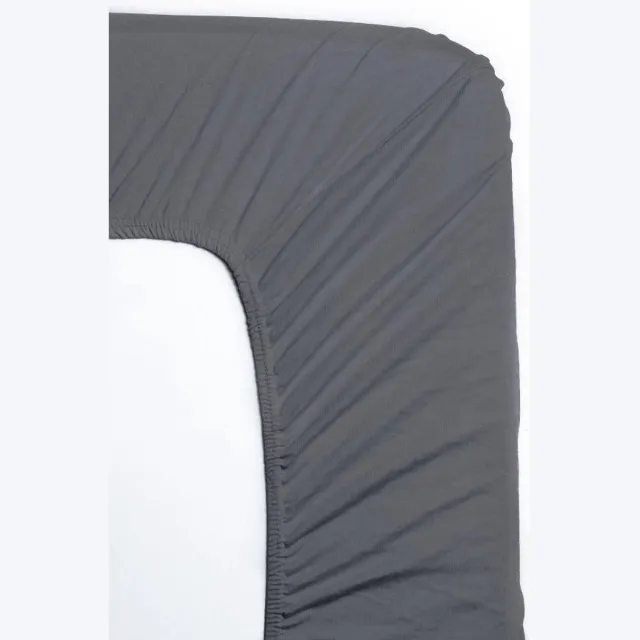 Zydante Jersey Hoeslaken – Hotel Home Collection - Zacht en Comfortabel – Rekbaar Hoeslaken – Hotelkwaliteit – Elastische Rand – Voor Matras, Boxspring en Waterbed - Antraciet / 200x160