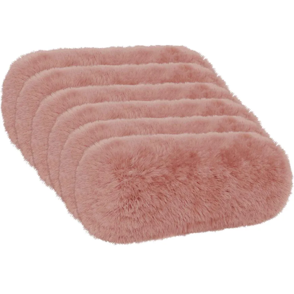 vidaXL Kussensloop 6 st HEERLEN Roze Dia. 15 x 40 cm PV Fleece