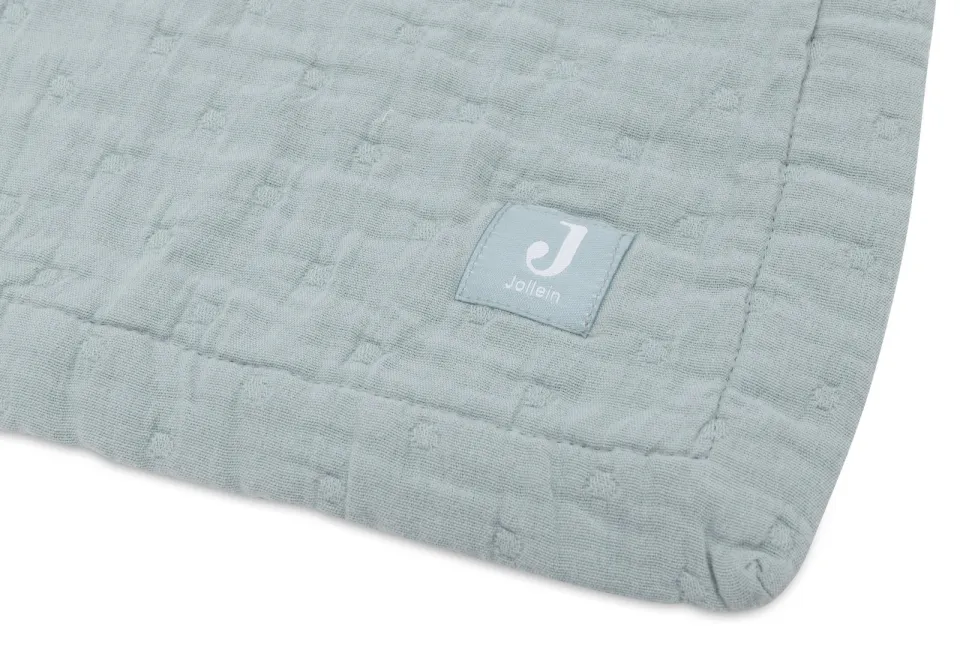 Jollein hydrofiele wiegdeken Jacquard Sea Green, foto 5