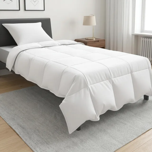 vidaXL Dekbedset 155 x 200 cm Alle seizoenen Wit
