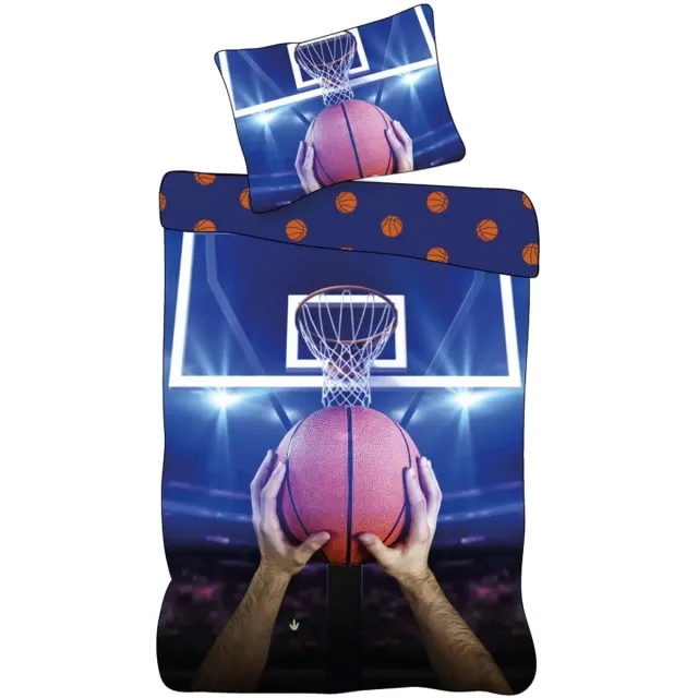 Brandmac Dekbedovertrek - Basketbal - Voor de kinderkamer Meerkleurig
