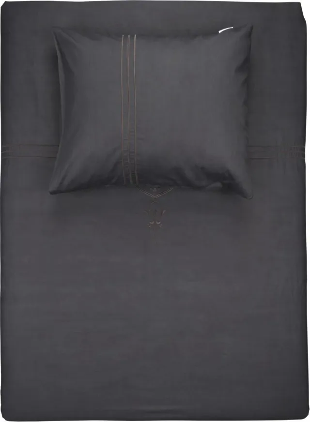 Walra Dekbedovertrek York - Eenpersoons - 140x200/220 cm - Antraciet Grijs