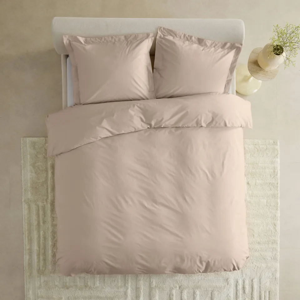 Studio LIVIT percale katoenen dekbedovertrek lits-jumeaux zand, foto 3