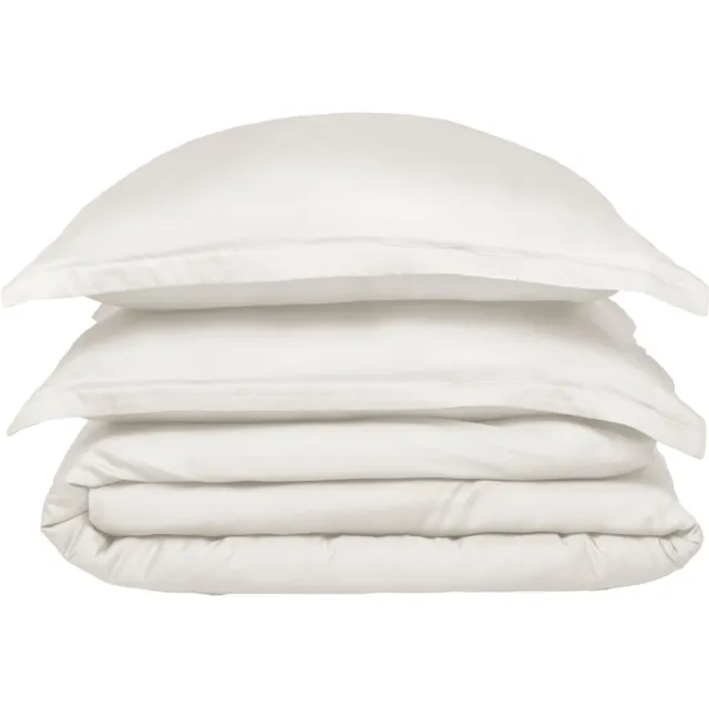 Coco & Cici TENCEL - Sateen Dekbedovertrek Off White - 2 kussenslopen Wit