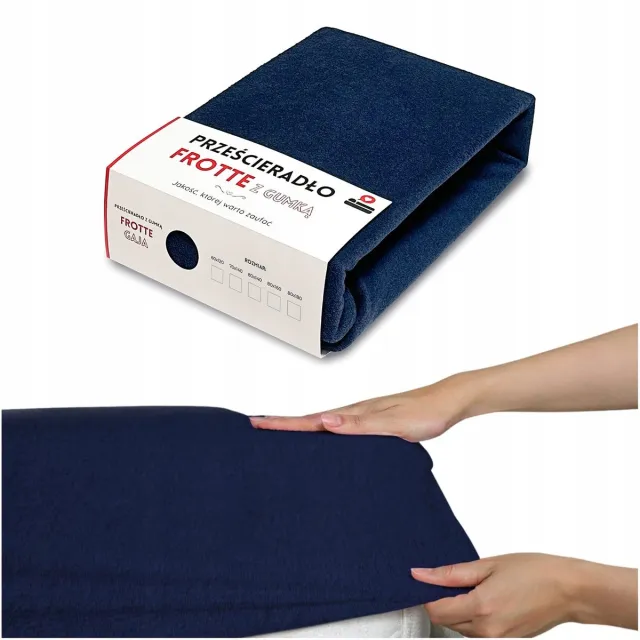 LOZKOHOLICY.PL Fijne Frotte Hoeslaken 180x80cm met Elastiek - Premium Katoen Blauw