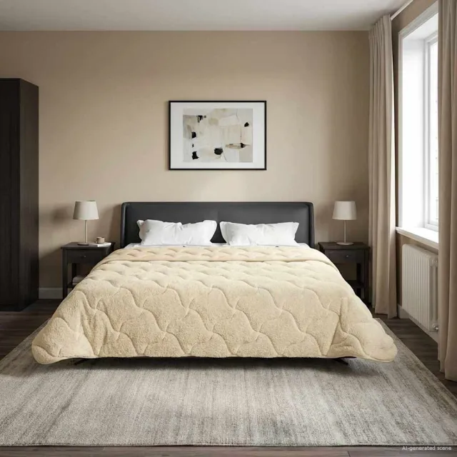 vidaXL Winter Dekbed 200 x 200 cm Winter Crème Ademend