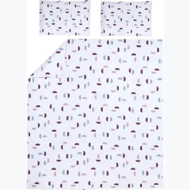 Meyco Home Dekbedovertrek Shapes Lilac 200 x 200 / 220 cm