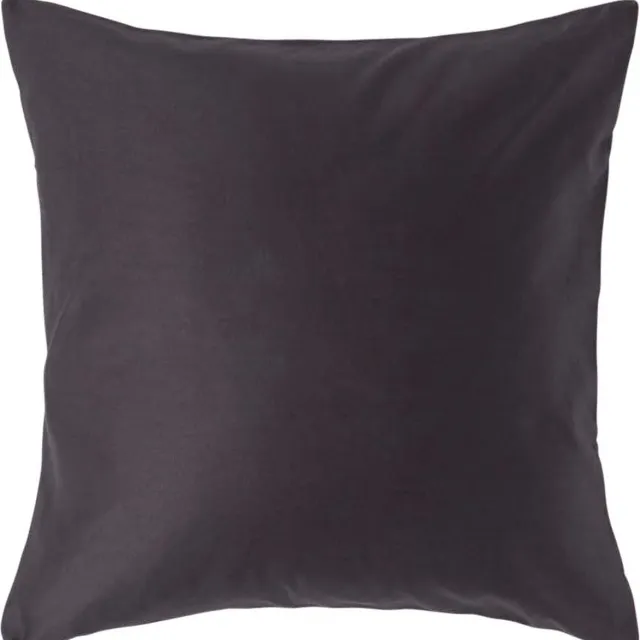 Homescapes Luxe Satijn Kussensloop 40x40 cm – Antracietgrijs – 100% Egyptisch Katoen – Draaddichtheid 1000