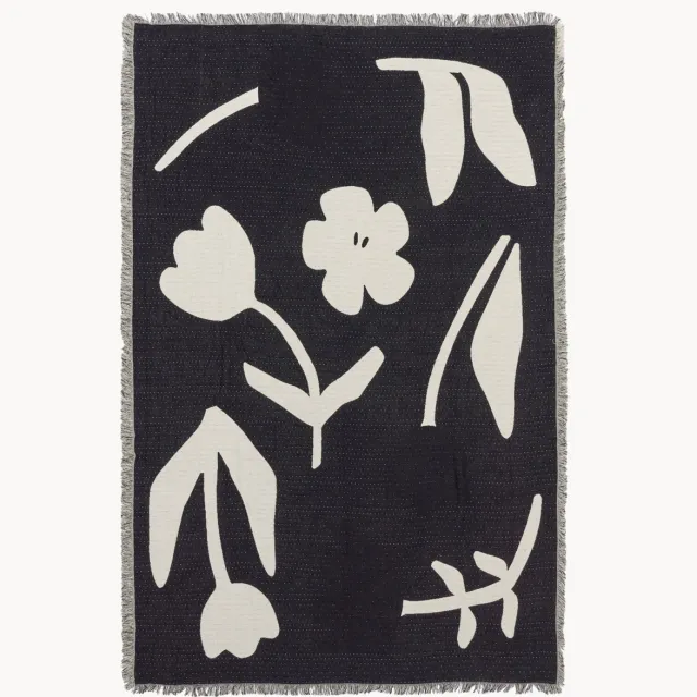 Broste Copenhagen Katoenen plaid Rosita Zwart