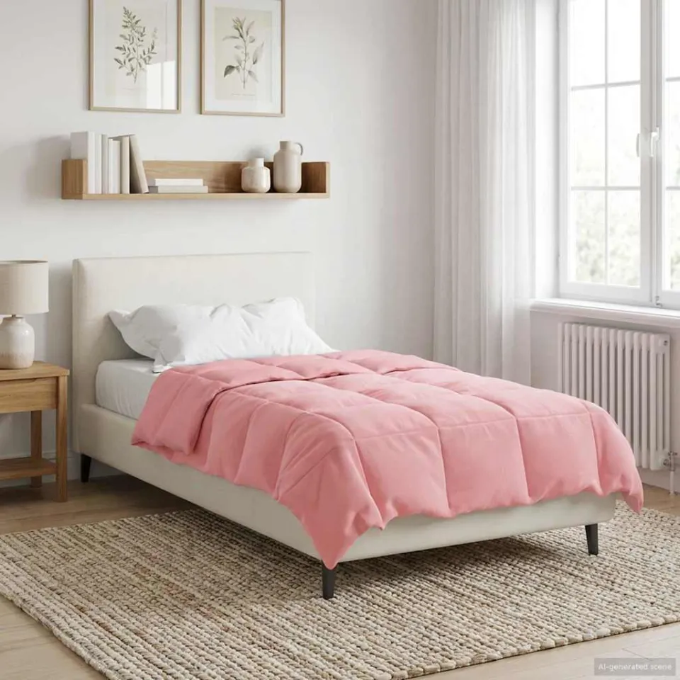 vidaXL Zomer Dekbed 155 x 200 cm Zomer Microfiber (100% polyester) roze, foto 4