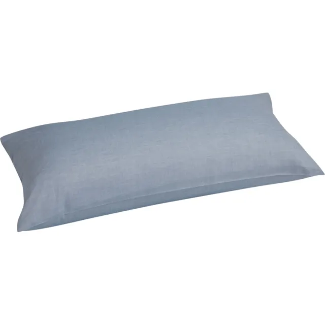 Yumeko kussensloop katoen TENCEL™ blauw chambray 40x80 - Biologisch & ecologisch - 1 stuk Blue Chambray