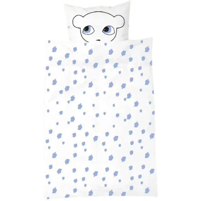 Luckyboysunday Dekbedovertrek Muis 100 X 70 Cm Wit/blauw
