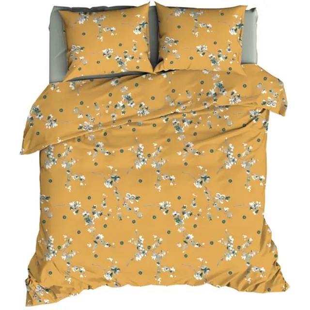 Romanette Geisha Dekbedovertrek - Lits-jumeaux - 240x200/220 cm - Oker