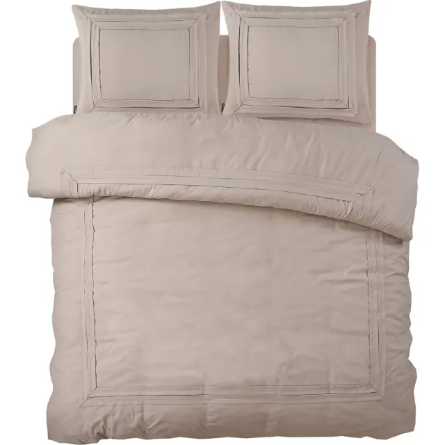 Sleeptime Tailored Dekbedovertrek - 200X200/220 + 2 x kussenslopen 60x70 - Taupe