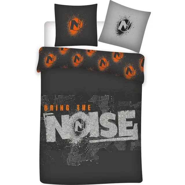 NERF Dekbedovertrek Bring the Noise - Eenpersoons - 140 x 200 cm - Bio Katoen Multi Colour