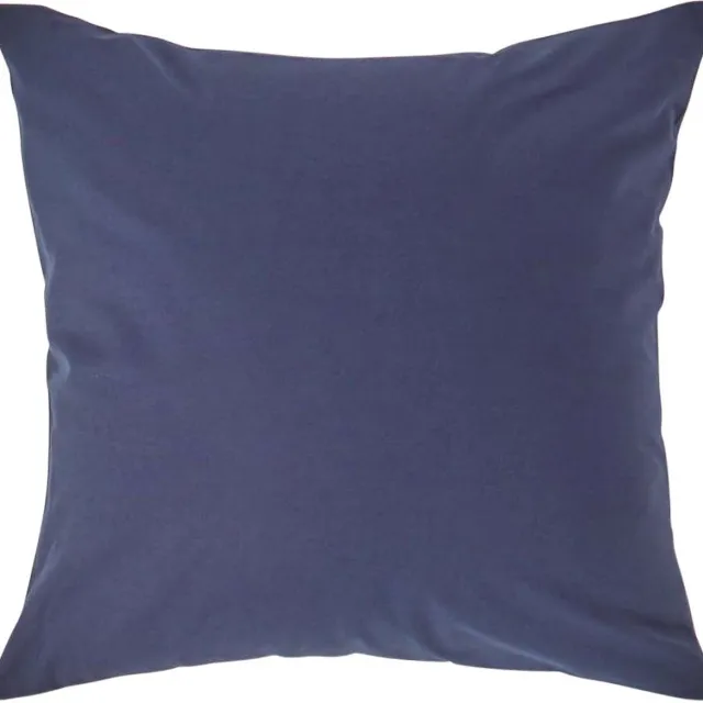 Homescapes Kussensloop 40x40 cm – Marineblauw – 100% Egyptisch Perkal Katoen – 200 TC