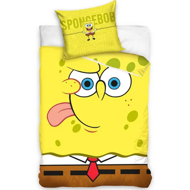 Spongebob Squarepants Dekbedovertrek, Squarepants - Katoen Geel