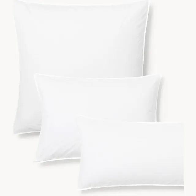 Westwing Collection Kussenhoes van gewassen perkalkatoen Debbie Wit