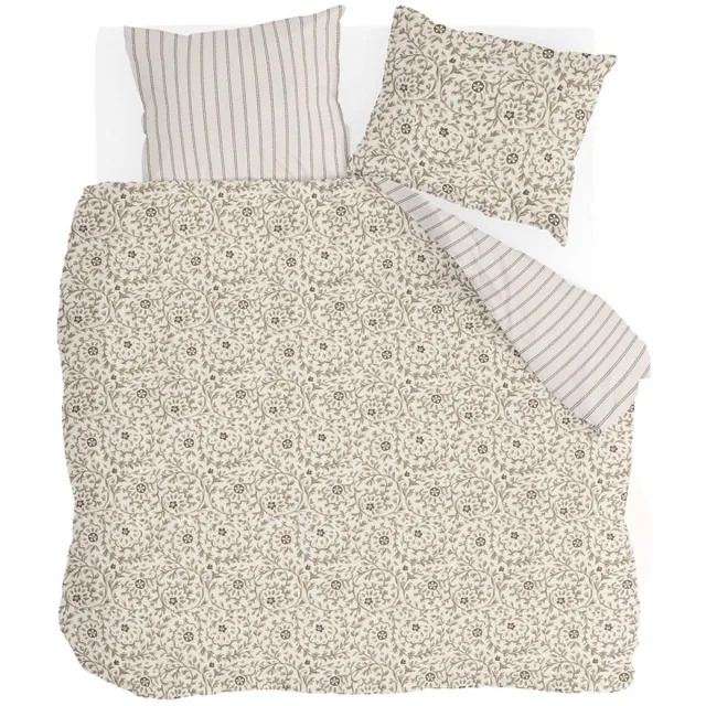 Walra Dekbedovertrek Brush & Bloom - 200x220 - 70% gerecycled Katoen (GRS) / 30% Katoen (BCI) - Zand
