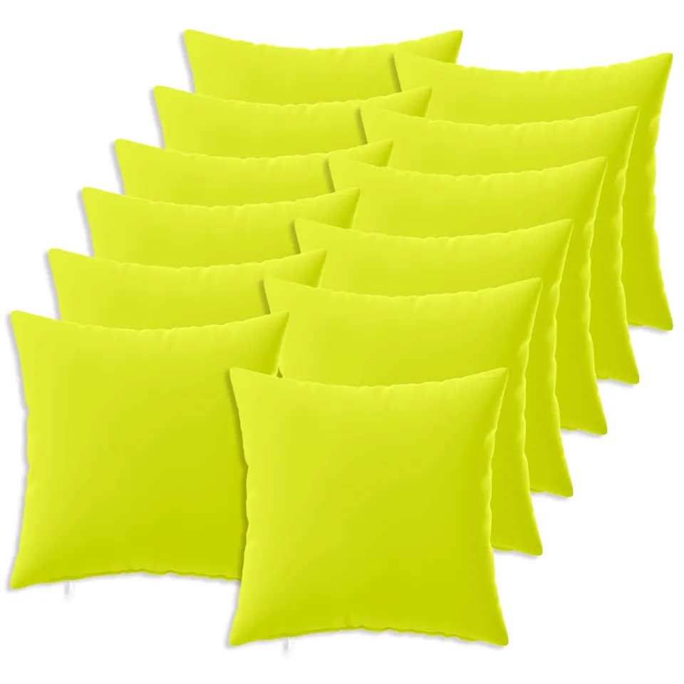 vidaXL Kussensloop 12 st HEERLEN Helder groen 45 x 45 cm Polyester, foto 3