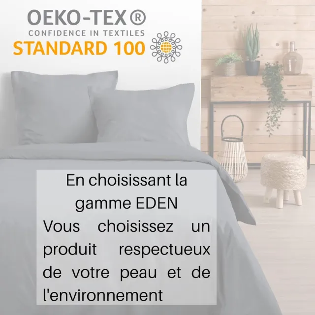Stof Eden Dekbedovertrek - 240 x 220 cm - 100% Katoen - Leigrijs